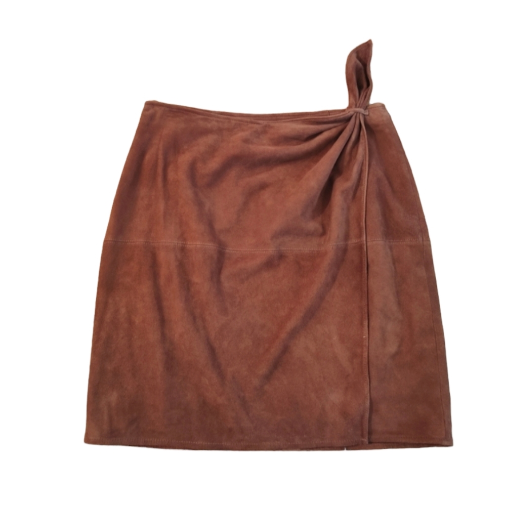 Dana Buchman Suede Wrap Skirt Size 10